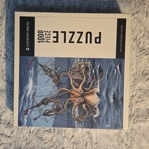 Lantern Press 1000 Piece Puzzle - Kraken Attacking Ship